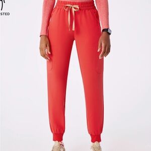 Hibiscus High Waisted Uman Relaxed Jogger Scrub Pant & Catarina One-Pocket Scrub